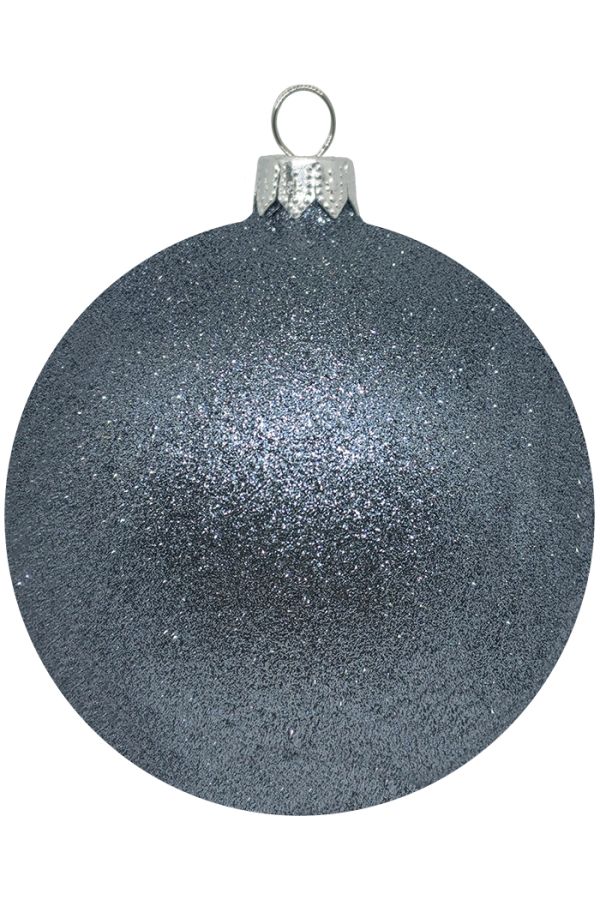 Пластиковый шар Искристый 11,5 и 13,5 см серый
