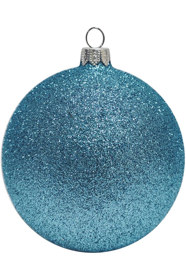 Пластиковый шар Искристый 11,5 и 13,5 см голубой