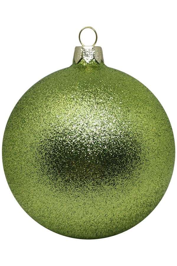 Пластиковый шар Искристый 11,5 и 13,5 см фисташковый