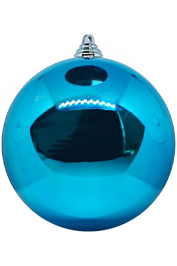 Шар пластиковый глянцевый от 12 до 25 см голубой