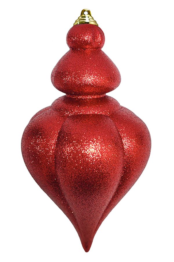 Украшение пластиковое Капля Искристая 19см