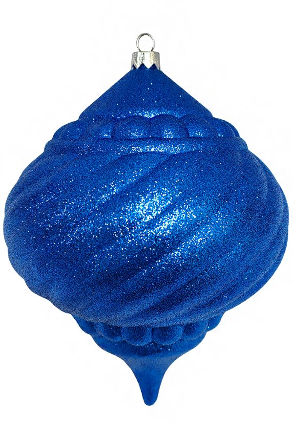 Украшение пластиковое Луковица витая Искристая 19см