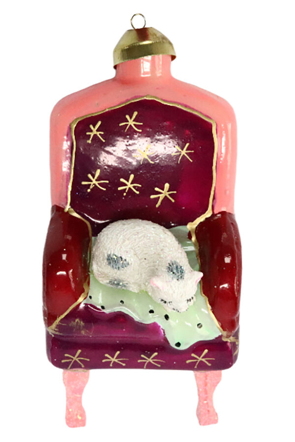 Елочное украшение Кошка на кресле В07222