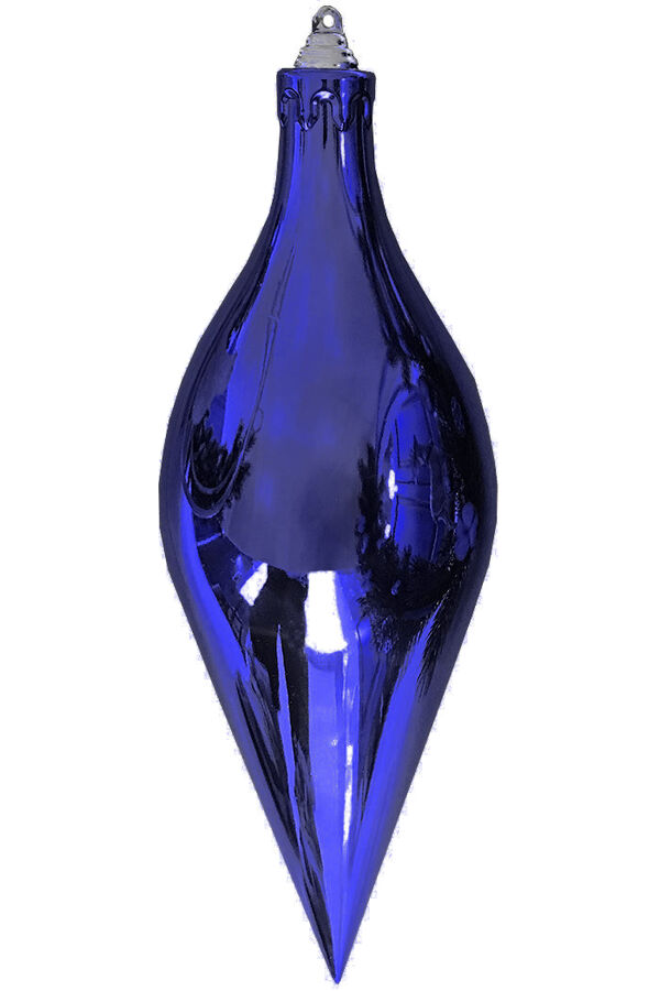 Новогоднее украшение Сосулька конусная синий 42см Y135420