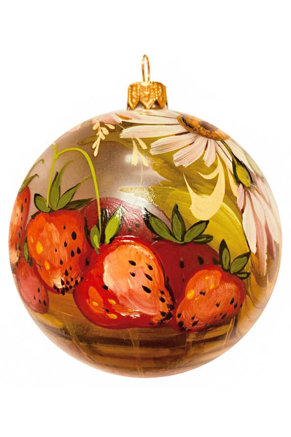 Елочное украшение Шар Корзина с рябиной НП-1666