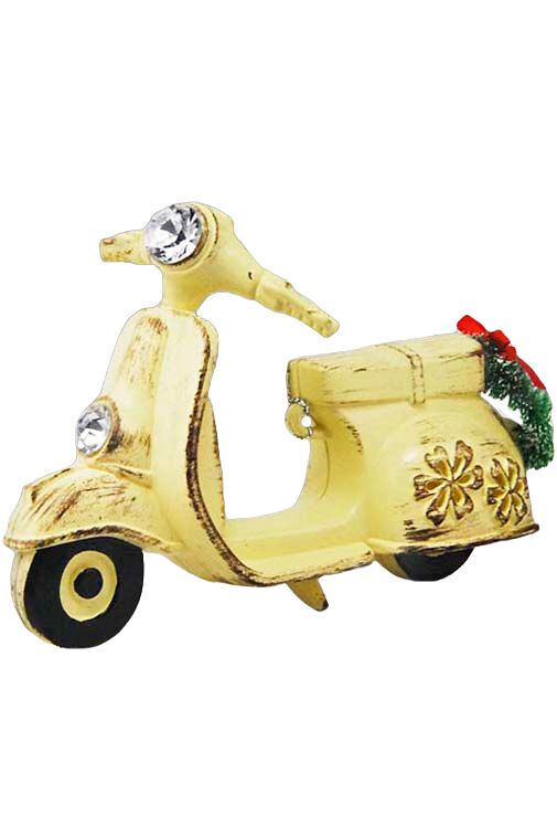Елочное украшение Мотоцикл рождественский ретро 190130