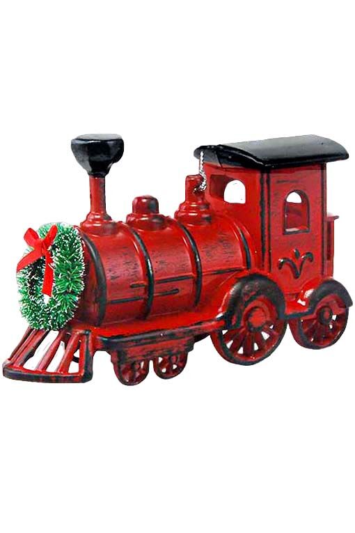 Елочное украшение Паровоз рождественский ретро 190135