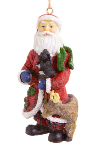 Елочное украшение Статуэтка-подвеска 3D Санта с друзьями 3D1103