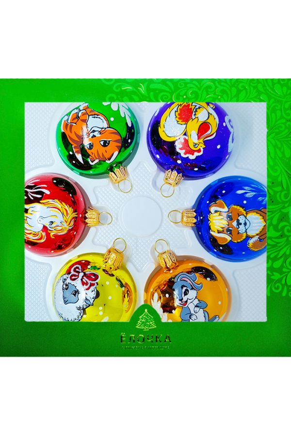 Набор елочных шаров Радость с ЛОШАДКОЙ С508