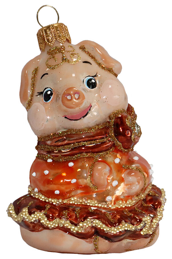 Елочное украшение Свинка-девочка 55079