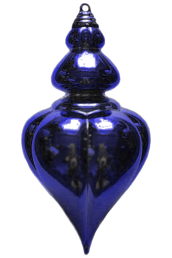 Новогоднее украшение Сосулька синий 23см #5