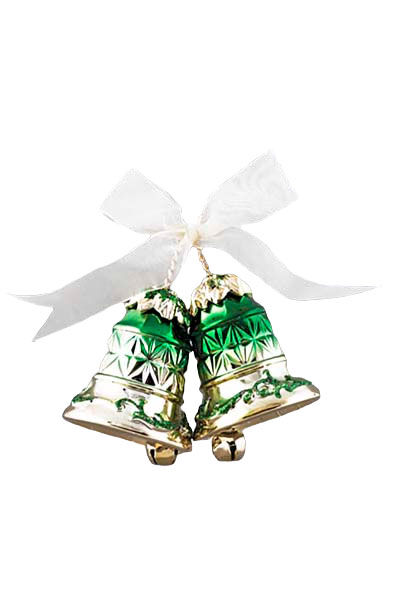 Елочное украшение Колокольчики зелено-золотые AR0702GRN