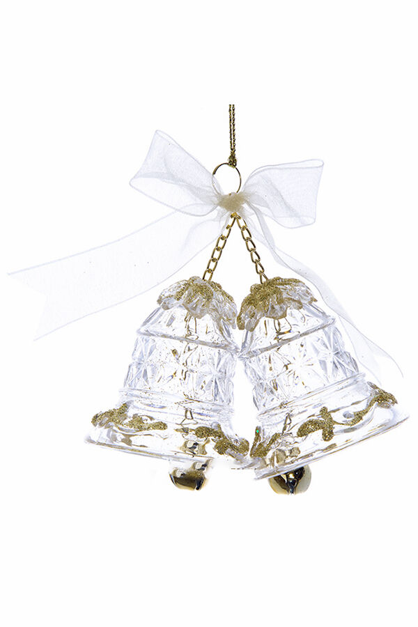 Елочное украшение Колокольчики золотые хрустальные AR0702P