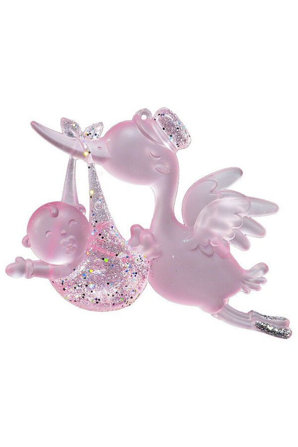 Елочное украшение  Аист с младенцем CJ1906LS