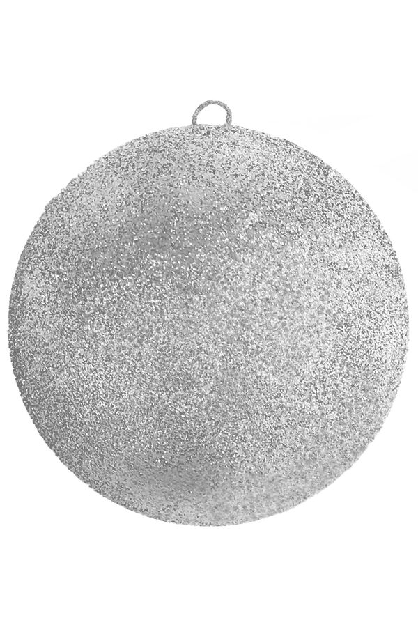 Шар Искристый пенополистирол 35см серебро  