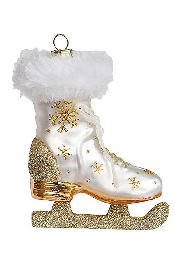 Конек фигурный с золотыми снежинками  GLT1094